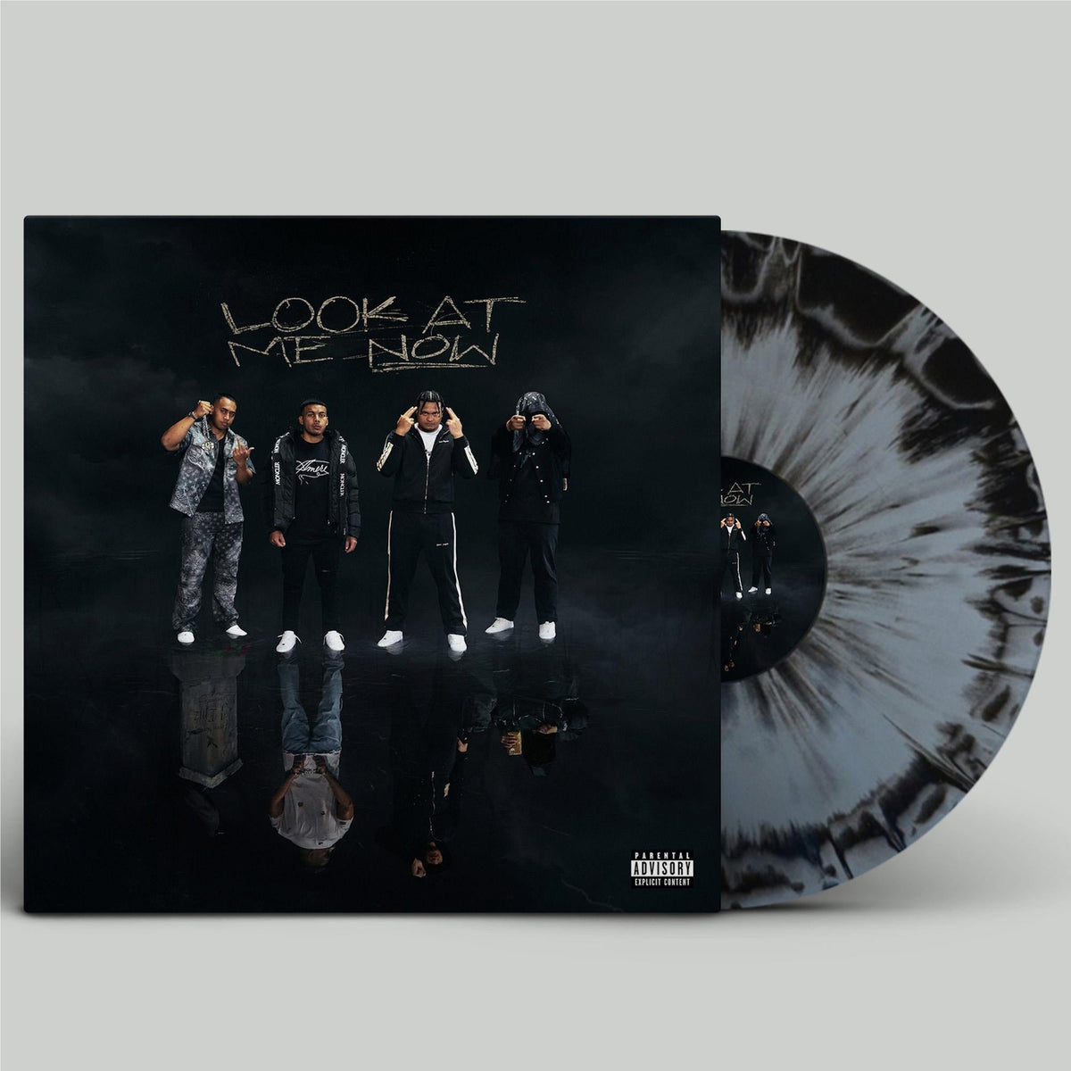 Onefour - Look At Me Now - Black & Silver Marble {Vinyl LP}