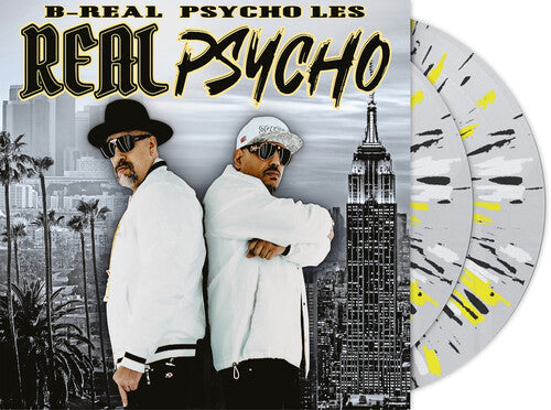 B-Real & Psycho Les - Real Psycho 2LP (Deluxe Limited Edition, Clear with Black, Yellow, & White Splatter Vinyl, Gatefold Cover) [ vinyl ]