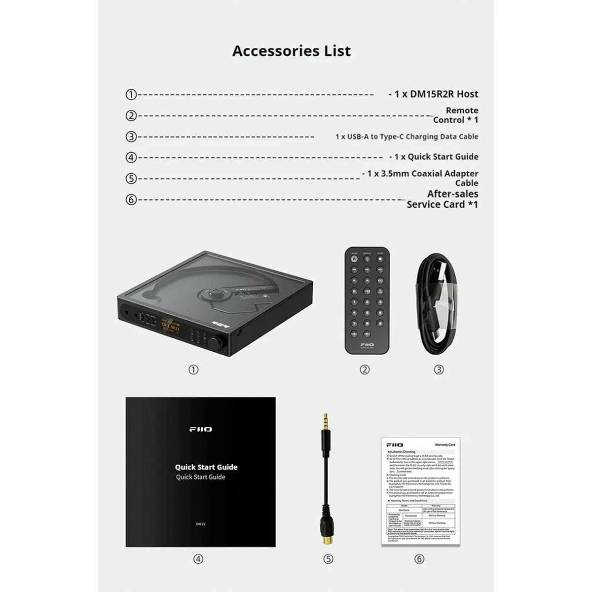 FiiO: DM15 R2R Hi-Fi Portable CD Player w/ Bluetooth