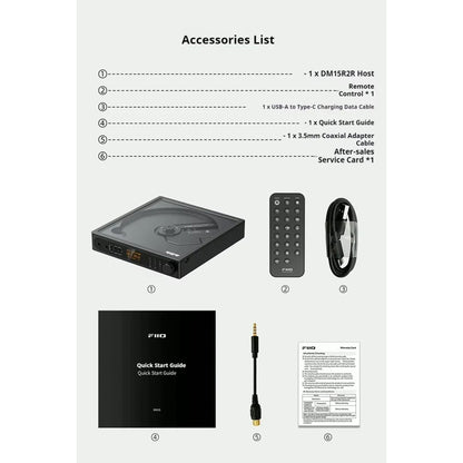 FiiO: DM15 R2R Hi-Fi Portable CD Player w/ Bluetooth