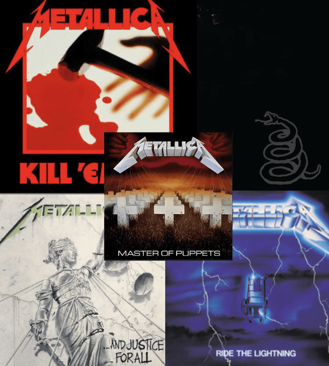 METALLICA -  First Five Studio Albums Coloured Vinyl Bundle [ vinyl ]