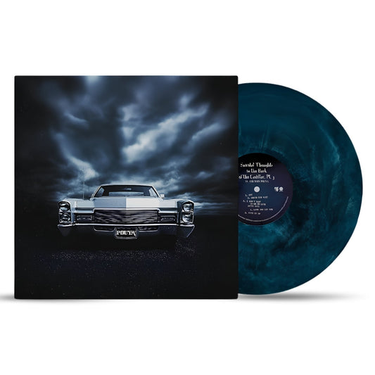 Pouya - Suicidal Thoughts In The Back Of The Cadillac Pt. 3 - Dark Blue Marble vinyl LP Record